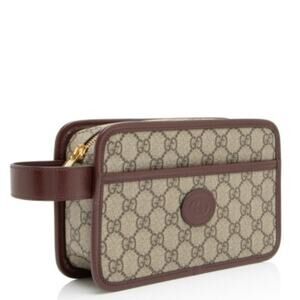 NEW! GIFTABLE! Gucci GG Supreme Toiletry Clutch Pouch